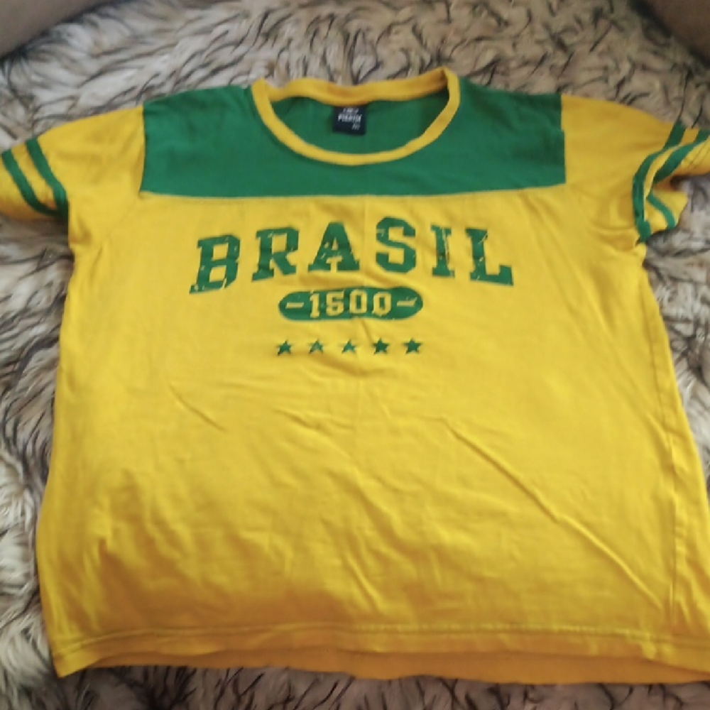 Yellow and Green T-Shirt..labeled A S but Fits M to L